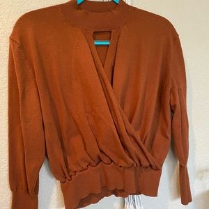 Shein Curve Peekaboo Wrap Sweater - Size 1X